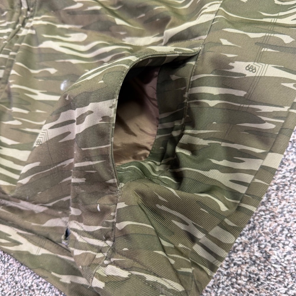 686 Tiger Stripe Camo Full Zip Fleece Jacket Mens XL Green Utility Techwear - Picture 8 of 16